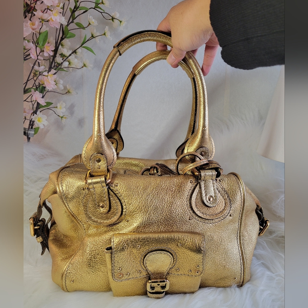 Chloé Paddington metallic gold